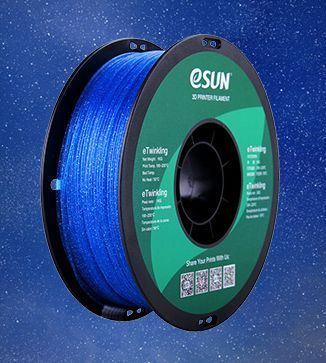 eTwinkling(мерцающий) пластик eSUN синий 1,75 мм 1кг