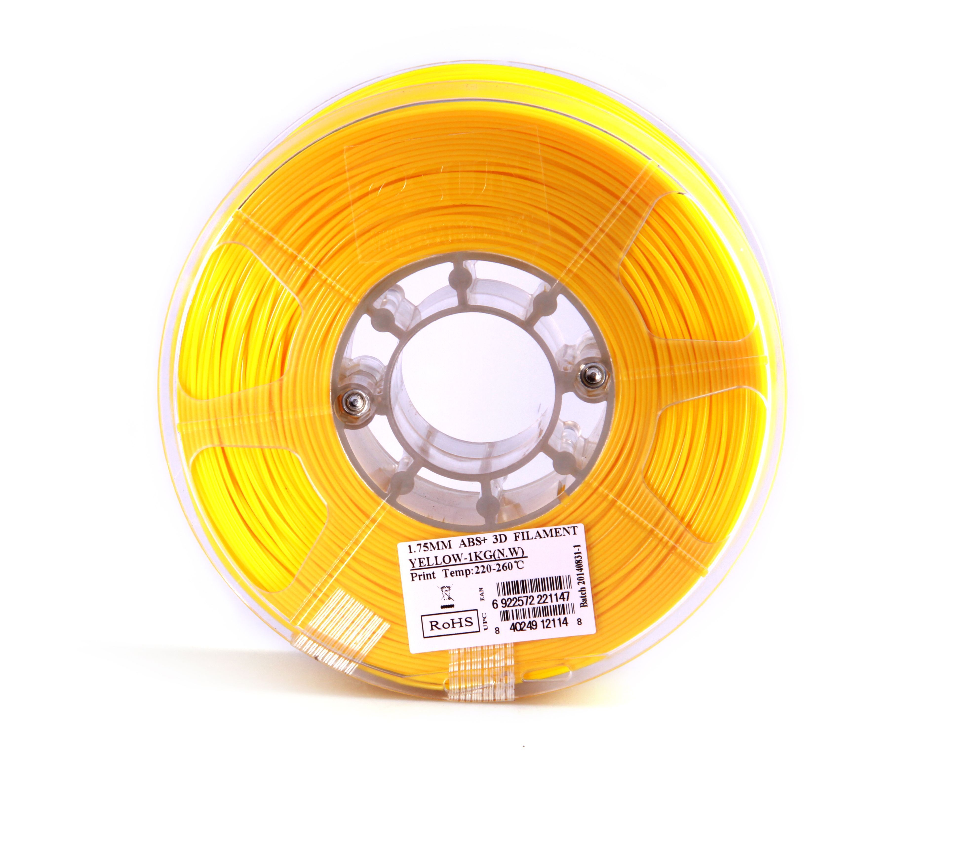 Катушка ABS+ пластика Esun, 1.75 мм, 1 кг, желтая