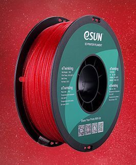 eTwinkling(мерцающий) пластик eSUN красный 1,75 мм 1кг