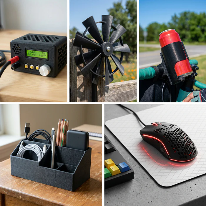 Пластик для 3D принтера Inslogic PLA-CF15 черный 1 кг