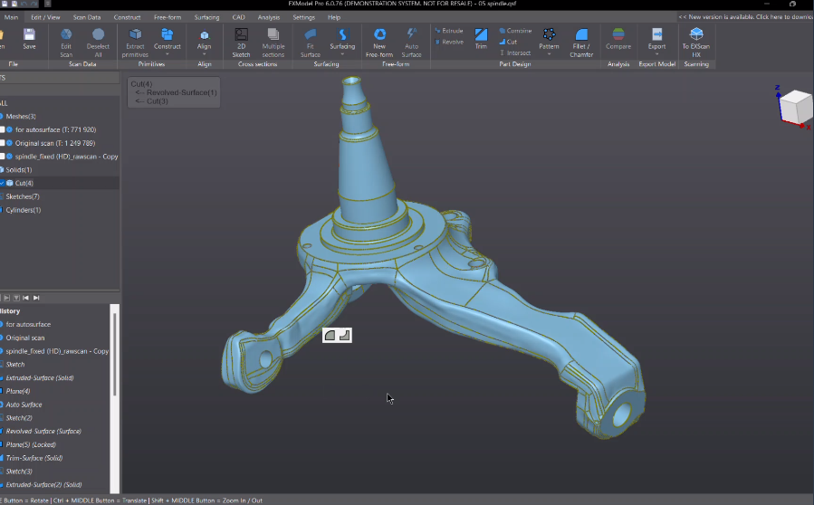 Программное обеспечение EXModel Pro от Shining 3D