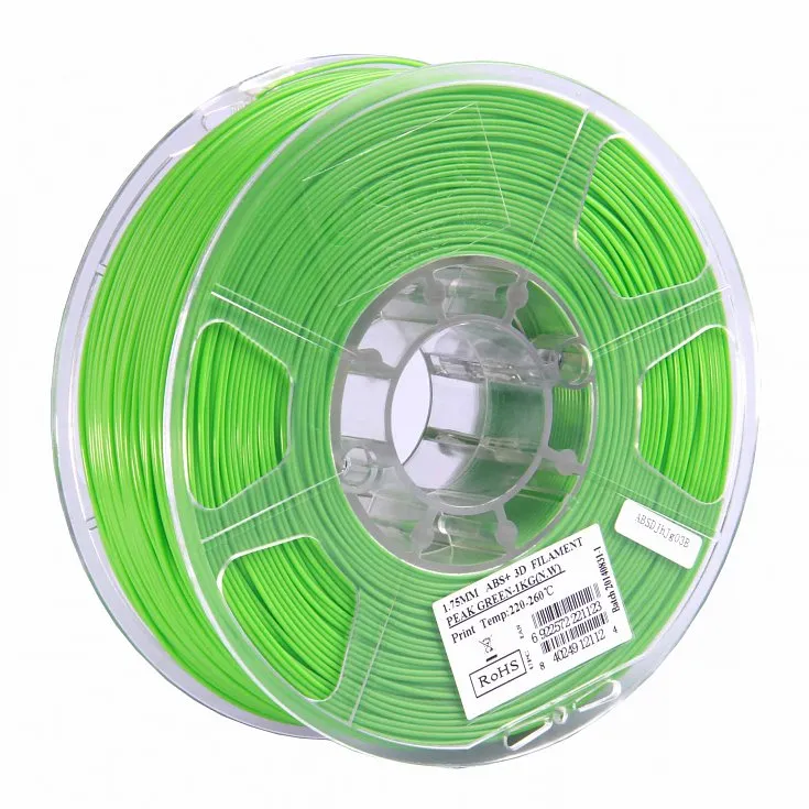 Катушка ABS+ пластика Esun, 1.75 мм, 1 кг, светло-зелёная