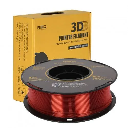 PLA Transparent пластик Solidfilament 1,75 мм прозрачно-красный 1 кг