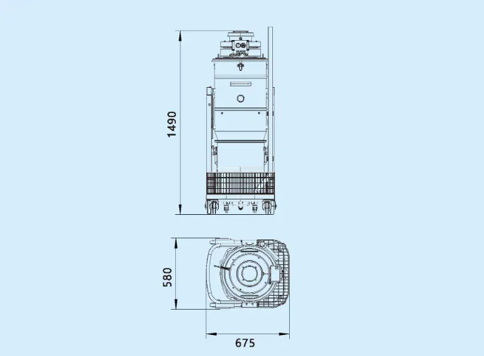 Пылесос мокрого типа (съёмный контейнер) TOP TEX5-E 1.2KW IB 9L K