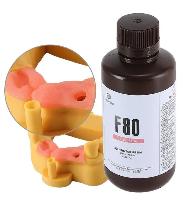 Фотополимерная смола Resione F80 Flex Dental Gum гибкая, цвет десны (0.5 кг)