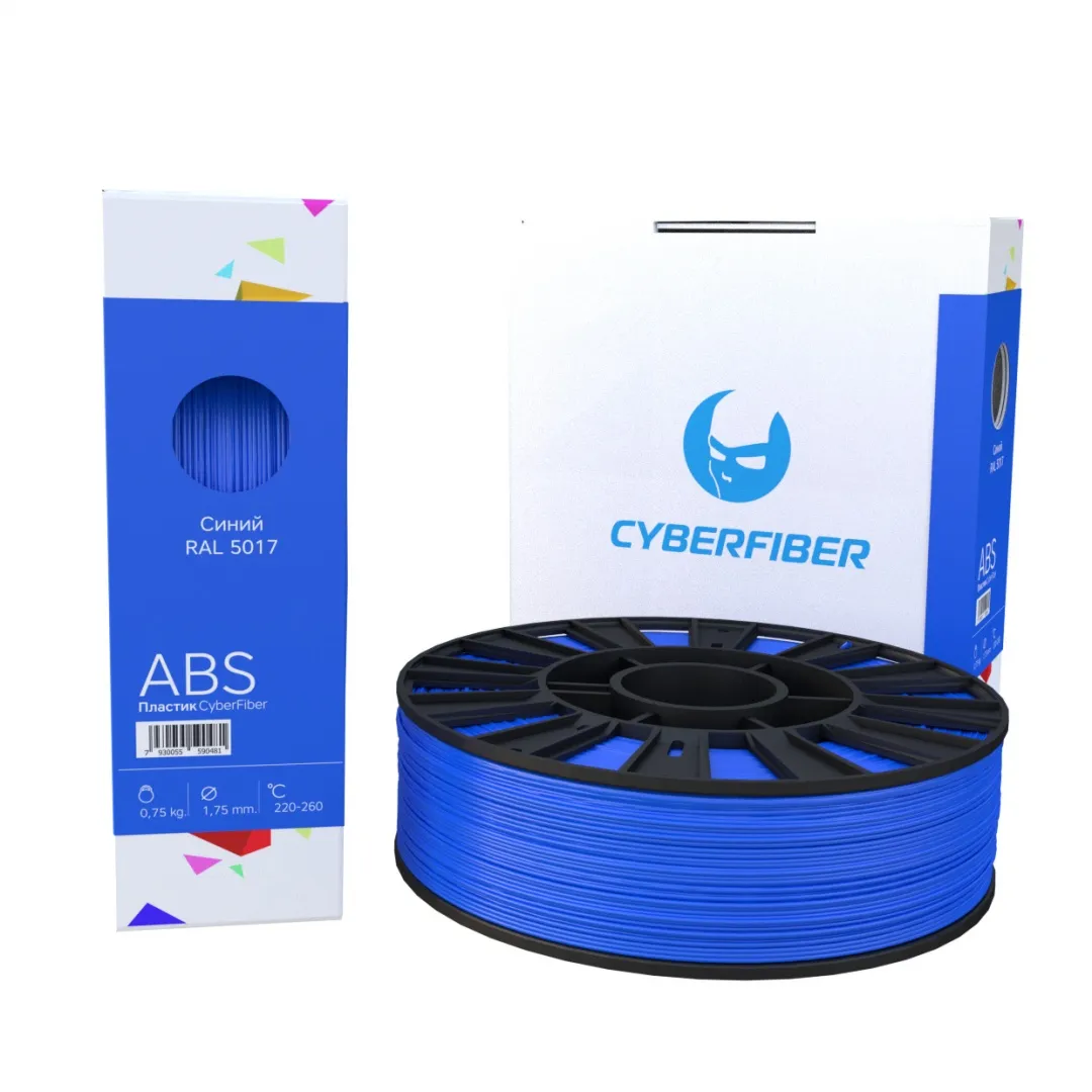 Фото ABS пластик CyberFiber 1,75, синий, 750 г 1