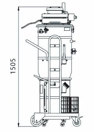 Взрывозащищенный вакуумный пылесос TOP TEX3-E1.2KW IB 9L