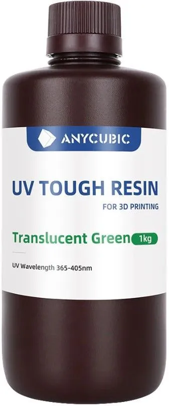 Фотополимер Anycubic UV Tough Resin, прозрачно-зеленый (1 кг)