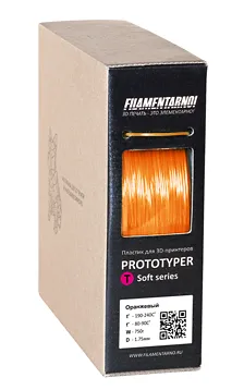 Фото Пластик Filamentarno! Prototyper T-SOFT Оранжевый прозрачный, 750 г