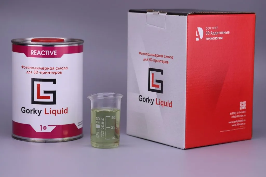 "Reactive" полупрозрачная 1 кг фотополимерная смола Gorky Liquid